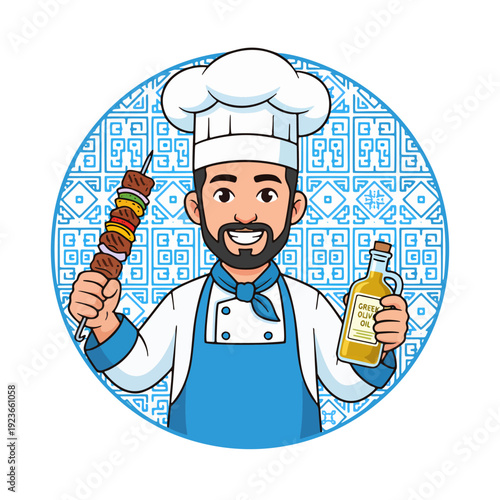 A commercial chef logo for a food business or restaurant that is easy to remember and aesthetic