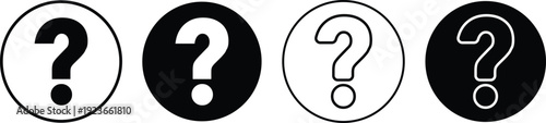 Question mark icon set. Support and Advice Icons. Ask icons. Help and support symbols.. Chat questions sign. Question concept
