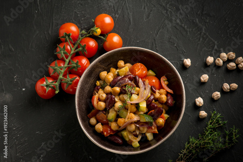 ratatouille with beans and chickpeas