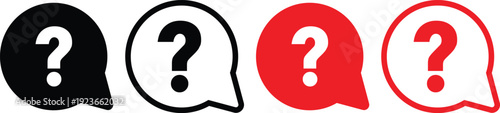 Question mark icon set. Support and Advice Icons. Ask icons. Help and support symbols.. Chat questions sign. Question concept
