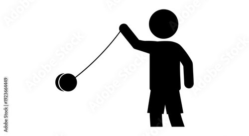 Person playing with yo-yo in hand byo outdoors recreationally