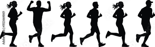 Ballet dancers silhouette collection in graceful poses, classical dance performance set, black vector isolated illustration on white