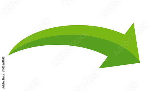 Green arrow vector icon showing direction symbol with flat style design. Jump icon