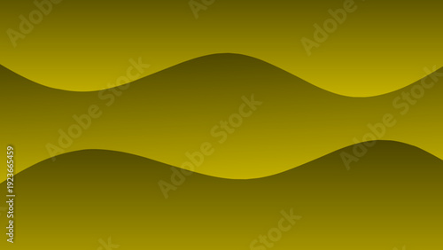 Abstract yellow and black gradient wavy vector background with smooth flowing shapes, modern fluid style and soft curves