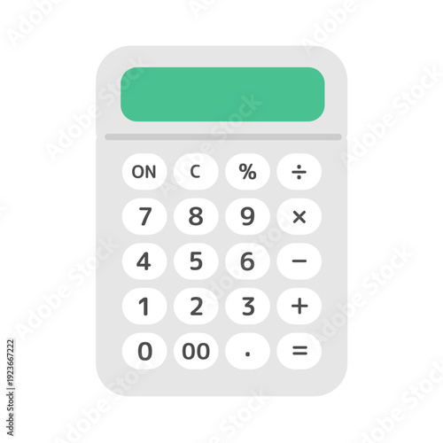 丸みを帯びた計算機のイラスト