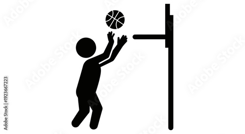 Person jumping to catch basketball byo in mid-air action