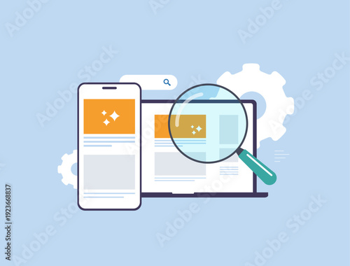 AI content creation for blogging, automated article writing with AI agent for website blog, digital marketing workflow. Write article automatically using ai Agent, modern flat UI vector illustration