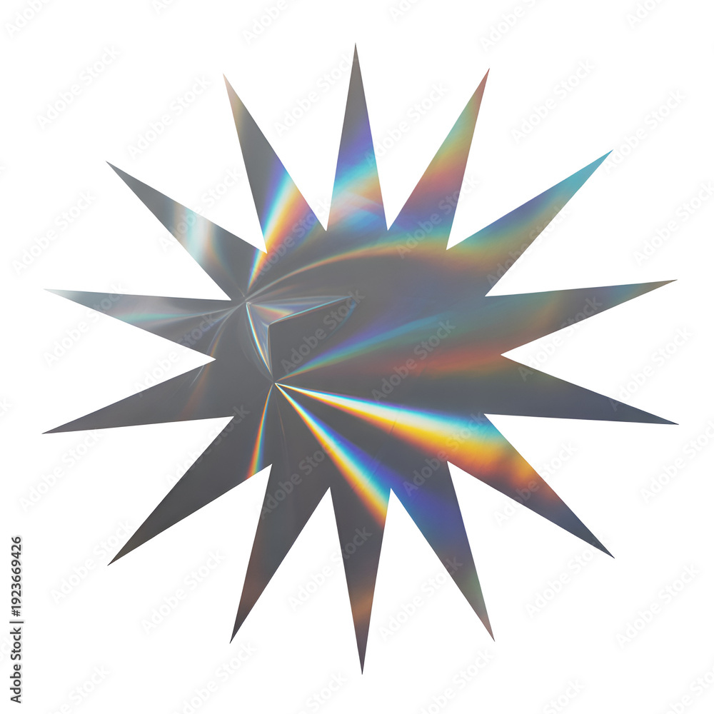 Fototapeta premium Colorful Floral Star Flower Vector Design – Decorative Nature Pattern Illustration
