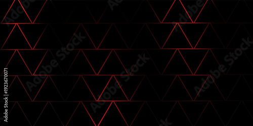 Futuristic hexagon and red light vector illustration. Technology geometric minimal design. Black abstract digital hi tech concept background.