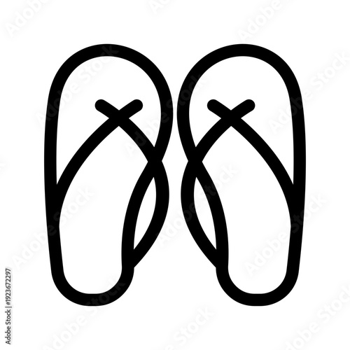 Flip Flops Icon Vector Symbol Design Illustration
