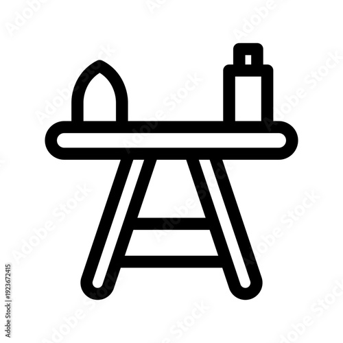 Iron Table Icon Vector Symbol Design Illustration
