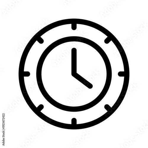 Clock Icon Vector Symbol Design Illustration