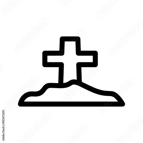 Tombstone Icon Vector Symbol Design Illustration