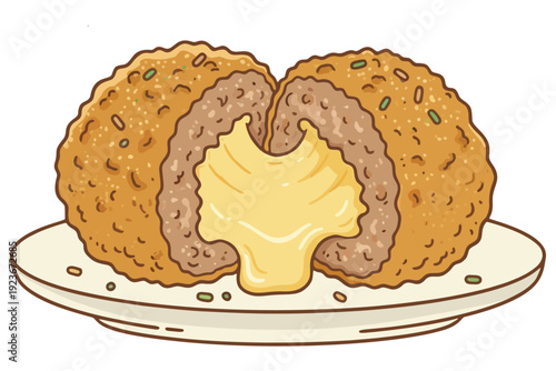 Deep-Fried Cheesy Meatball