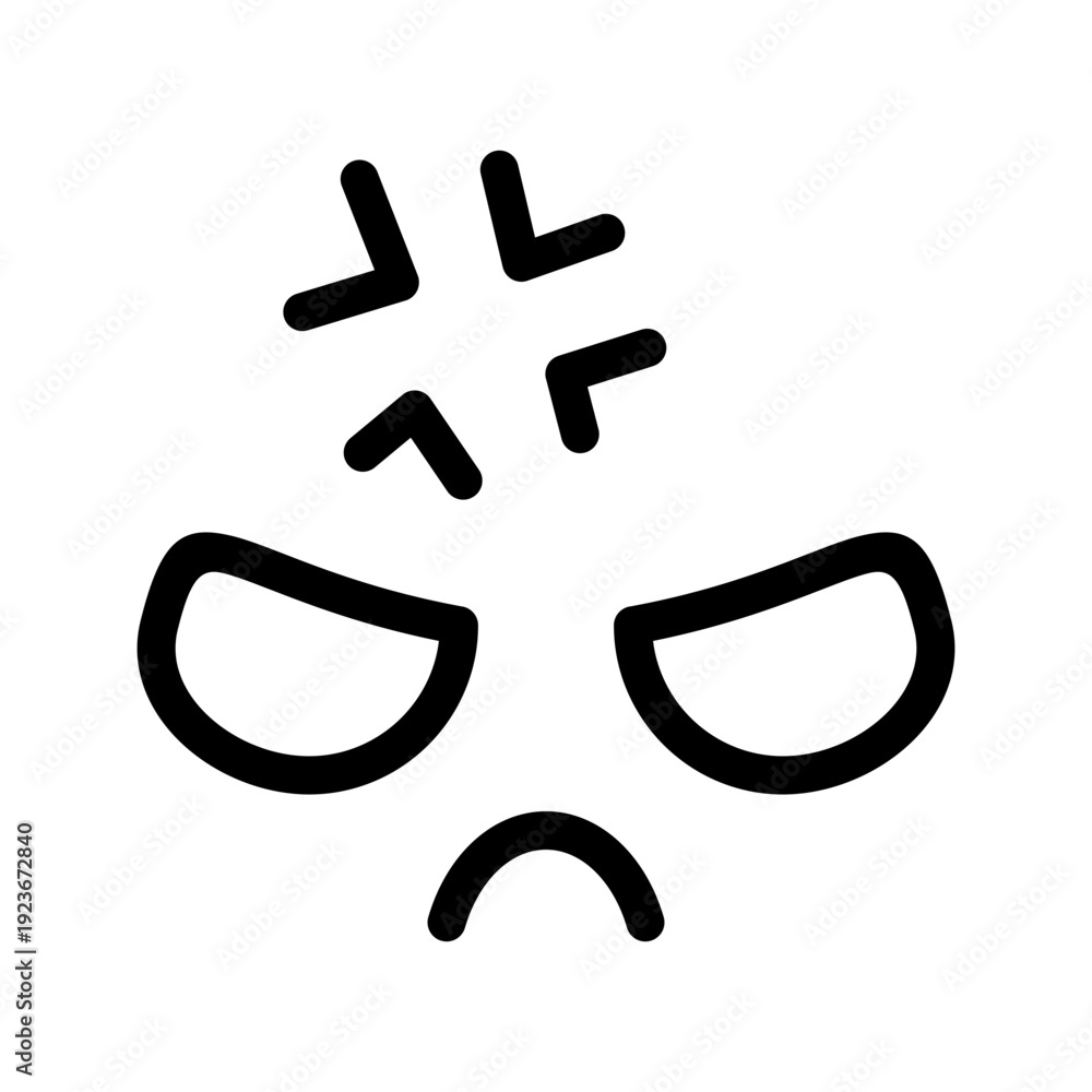 Obraz premium Angry Icon Vector Symbol Design Illustration