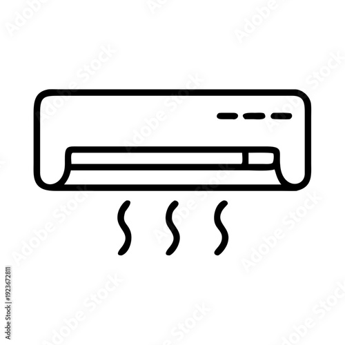 Air conditioner unit hvac cooling system vector illustration for home appliance maintenance and repair service