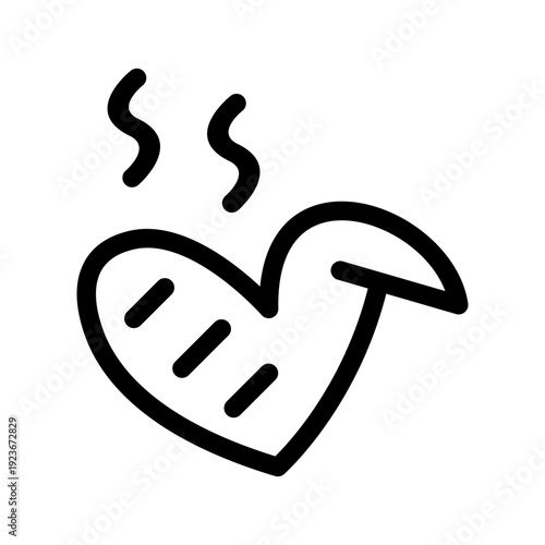Chicken Wings Icon Vector Symbol Design Illustration