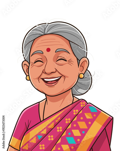 FLAT ILLUSTRATIONS OF GRANDMOTHERS FROM AROUND THE WORLD FULL OF LOVE AND AFFECTION