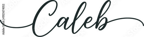 A beautiful handwritten name in black ink on a white background