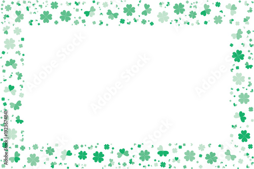 Green Shamrock Clover Decorative Border Frame