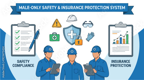 Male Safety and Insurance Protection System for Workers.