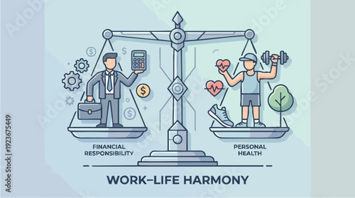 Work Life Harmony Balance Scales Business Personal Health.