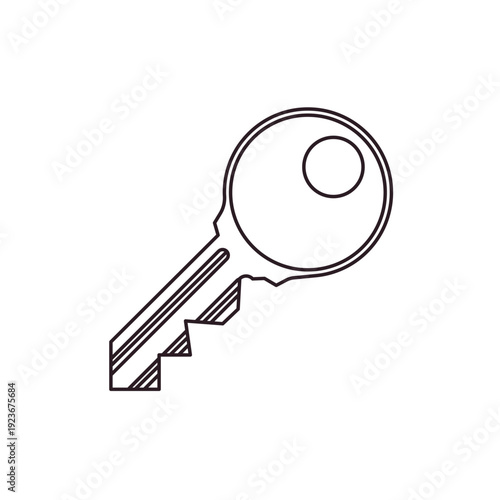 golden key lock open emoji symbol sign icon vector illustration isolated flat