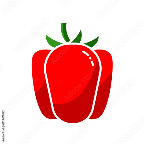 Pepper, organic vegetable vector icon