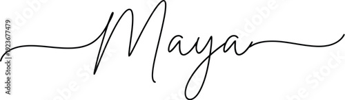 A beautiful and elegant signature with the name Mayan in cursive script