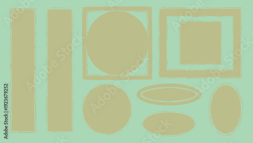 Aged photo border with horizontal lines and distressed black edges for vintage album layouts and retro photography framing effects on transparent background in high resolution vector style