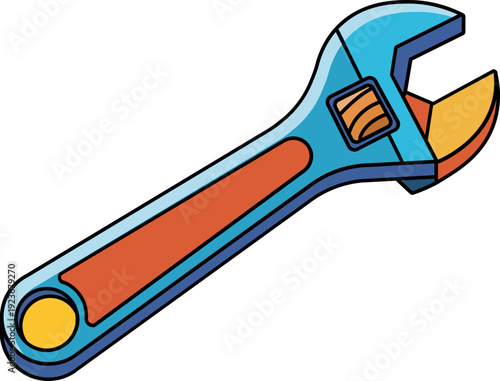 Adjustable Wrench Tool Illustration