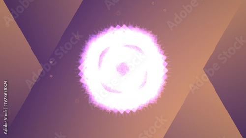 Glowing purple and orange abstract light illustration with geometric shapes
