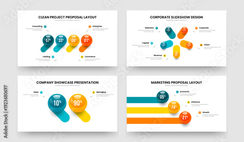 Service Innovation Four Five Two Three Element Infographic Frame Layout Vector Illustration Bundle. Science Review 4 5 2 3 Step Chart Slideshow Template Collection.