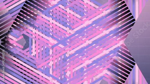 Close-up of a vibrant pink and purple circuit board pattern with neon lights