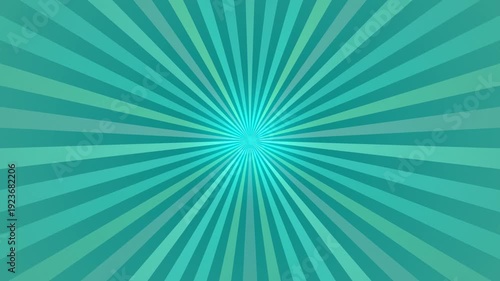 Teal sunburst pattern with radiating lines on a white background