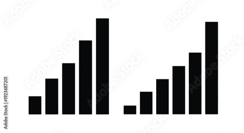 Black signal bars icon representing wireless connection strength