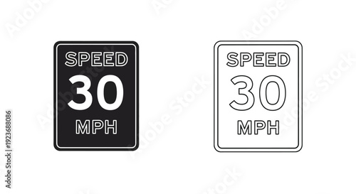 Two speed limit signs displaying thirty miles per hour are shown