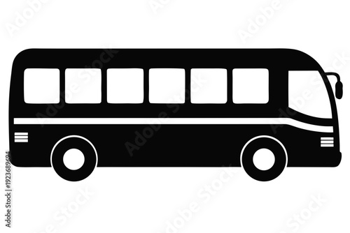 school bus icon, bus vector illustration
