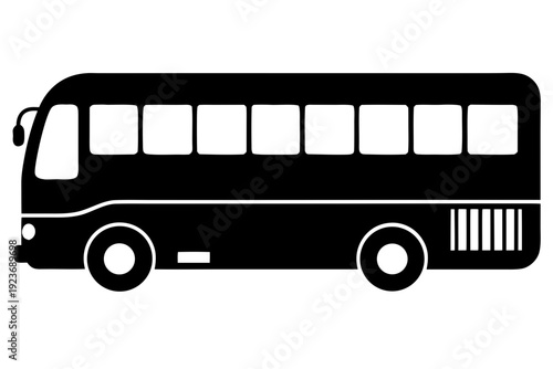 school bus icon, bus vector illustration