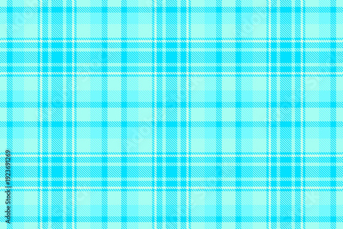 Vibrant blue plaid pattern. A classic textile design, perfect for backgrounds, fashion, or holiday themes. Adds a touch of cheerful elegance.