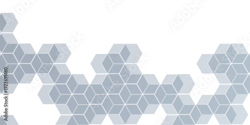 white and blue technology hexagonal abstract background. Abstract blue hexagon or digital technology background. Vector abstract graphic design banner pattern presentation background web template.	