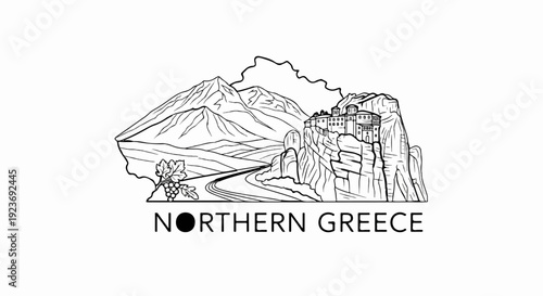 Monasteries perch precariously on rocky cliffs amid mountains and vineyards