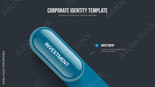 Consulting Report 1 Option Infographic Slideshow Template. Digital Insight One Element Diagram Slide Design. Professional Plan Presentation Layout Vector Illustration.