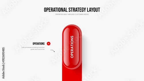 Advertising Plan One Option Infographic Presentation Design. Modern Campaign 1 Element Diagram Frame Layout. Project Introduction Slide Template Vector Illustration.