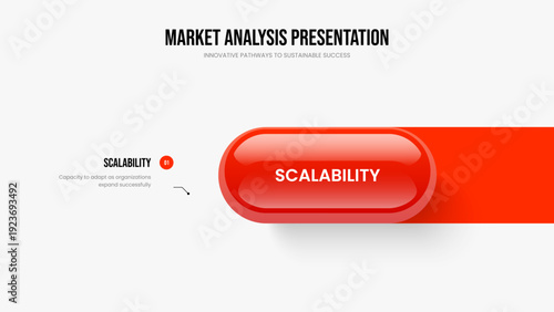 Corporate Solution One Step Diagram Slide Layout. Consulting Profile 1 Option Infographic Frame Template. Service Development Presentation Design Vector Illustration.