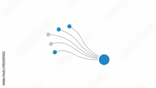 Network Connection Blue Lines Nodes.