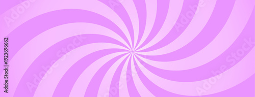Psychedelic swirl backdrop with pink and white spiral creating vintage Y2K aesthetic. Pink whirlpool bg. Retro radial vortex design featuring pastel colors and whimsical circus-inspired illustration.