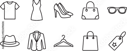 Fashion accessories set flat design vector illustration isolated on white background scalable graphic