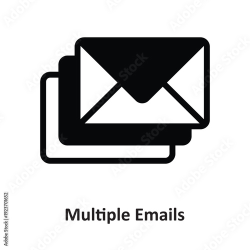 Multiple Emails Vector icon which can easily modify or edit