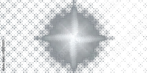 Vector infinite star tunnel of arrows. Glowing arrows form tunnel sectors. monochrome science field visualization of forces. Matrix of arows with magnitude and direction. Flow. Interaction